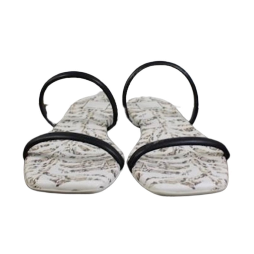 Dolce Vita little white & black sandal flats. NEW, never worn